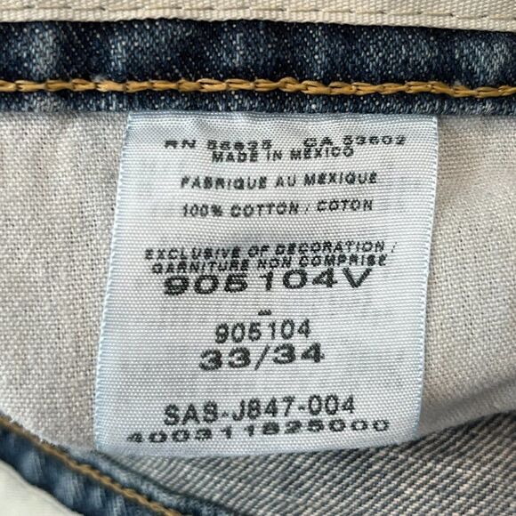 Vintage Cabelas Indigo Blues Jeans American Outdoor Work Faded Denim Mens - Picture 14 of 15